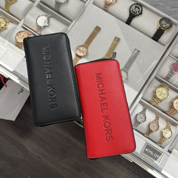 Michael Kors Cooper Pebbled Leather Smartphone Wallet 36S4LCOZ3L BRIGHT RED - Picture 11 of 11